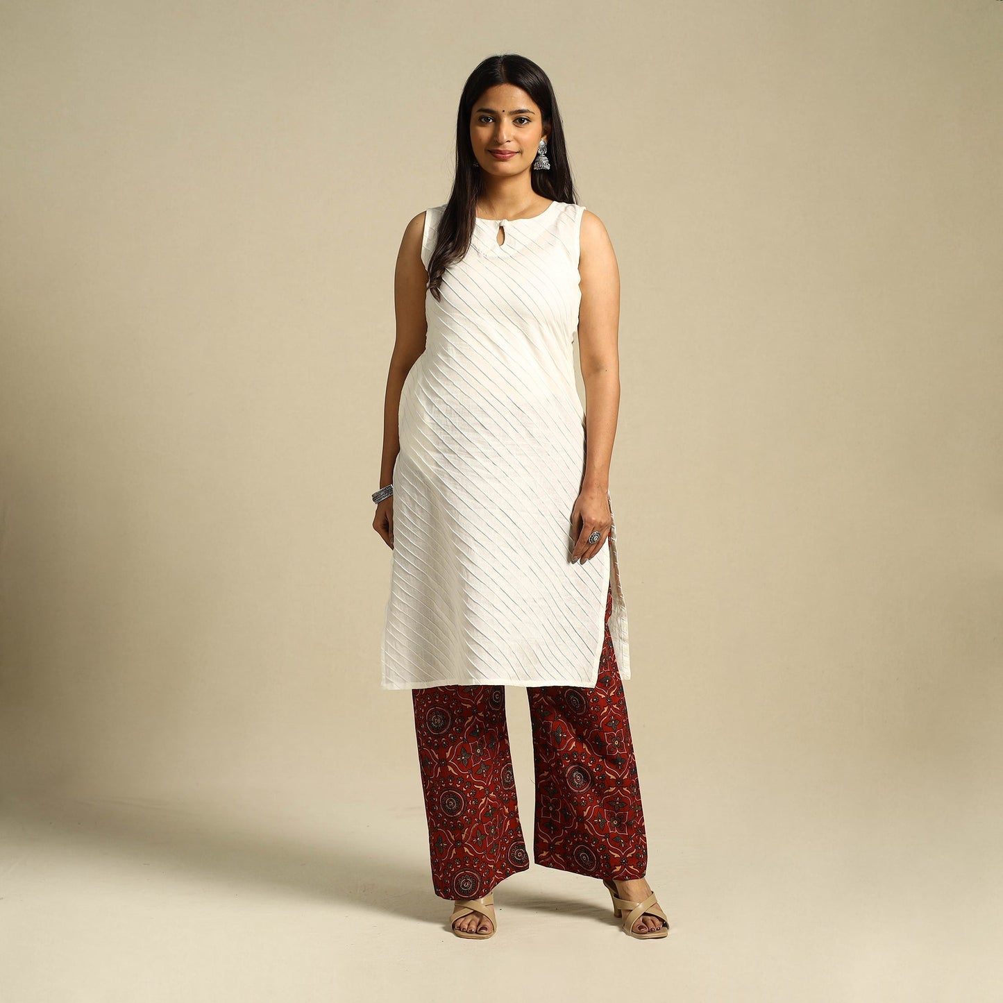 Block Print Cotton Ajrakh Palazzo