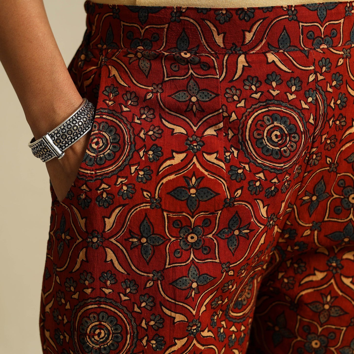 Block Print Cotton Ajrakh Palazzo