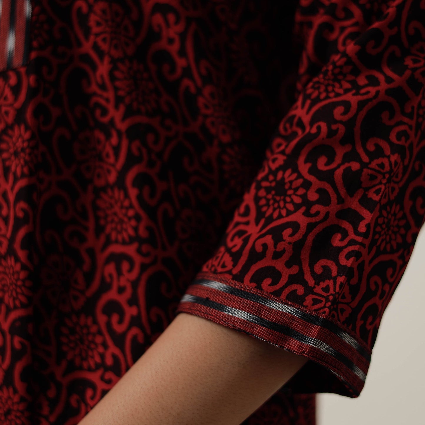Block Print Mul Cotton Straight Bagh Kurta For Women