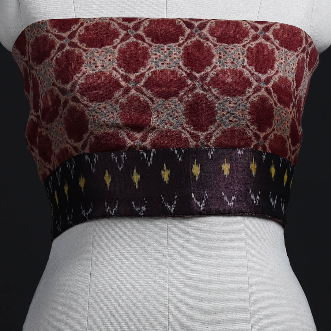 Red - woollen blouse piece 56 - handcrafted