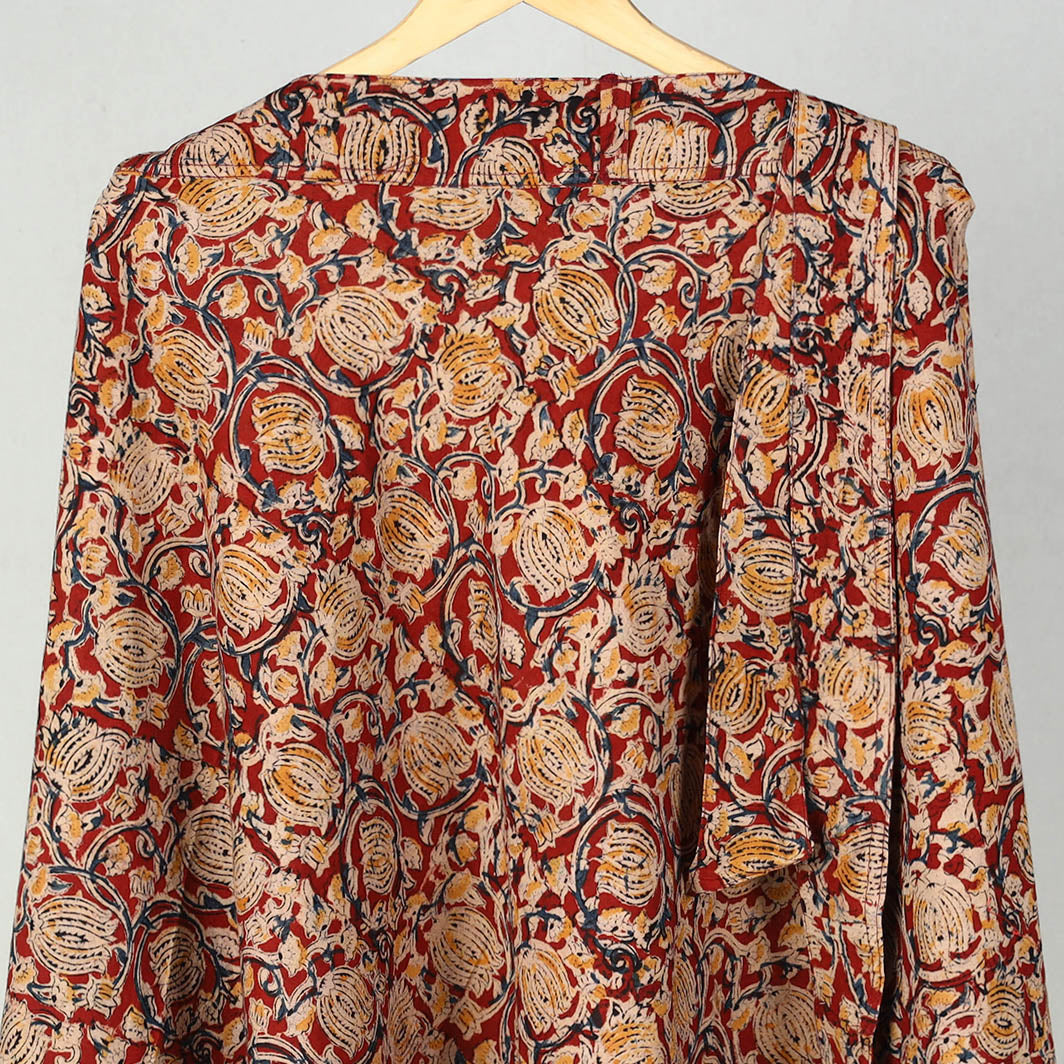 Block Printed Cotton Wrap Around kalamkari Skirt