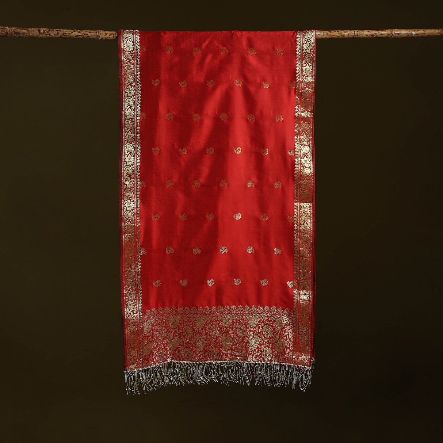 Brocade handloom semi silk nakshi buti banarasi stole