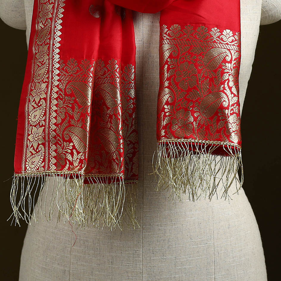 Brocade handloom semi silk nakshi buti banarasi stole