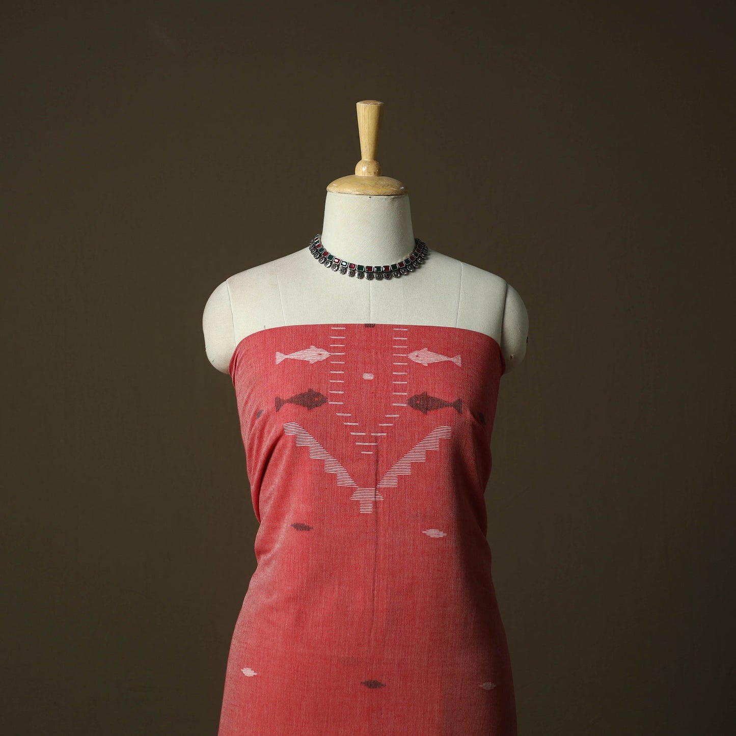 Burdwan jamdani handloom cotton 2pc unstitched dress