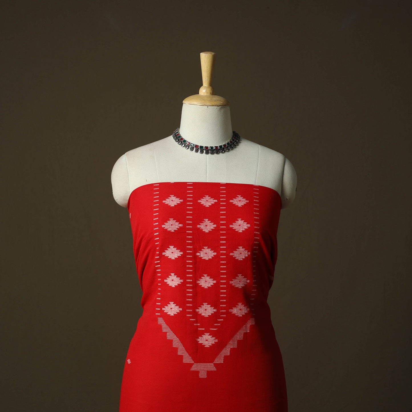 Burdwan jamdani handloom cotton 2pc unstitched dress