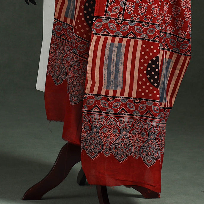 Chanderi silk kutch hand block print natural dyed handloom