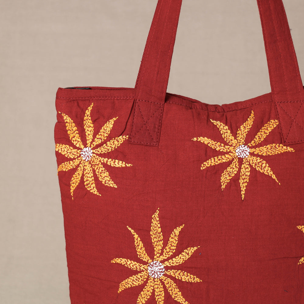 Red Chandi Maati Tagai Work Tote Bag