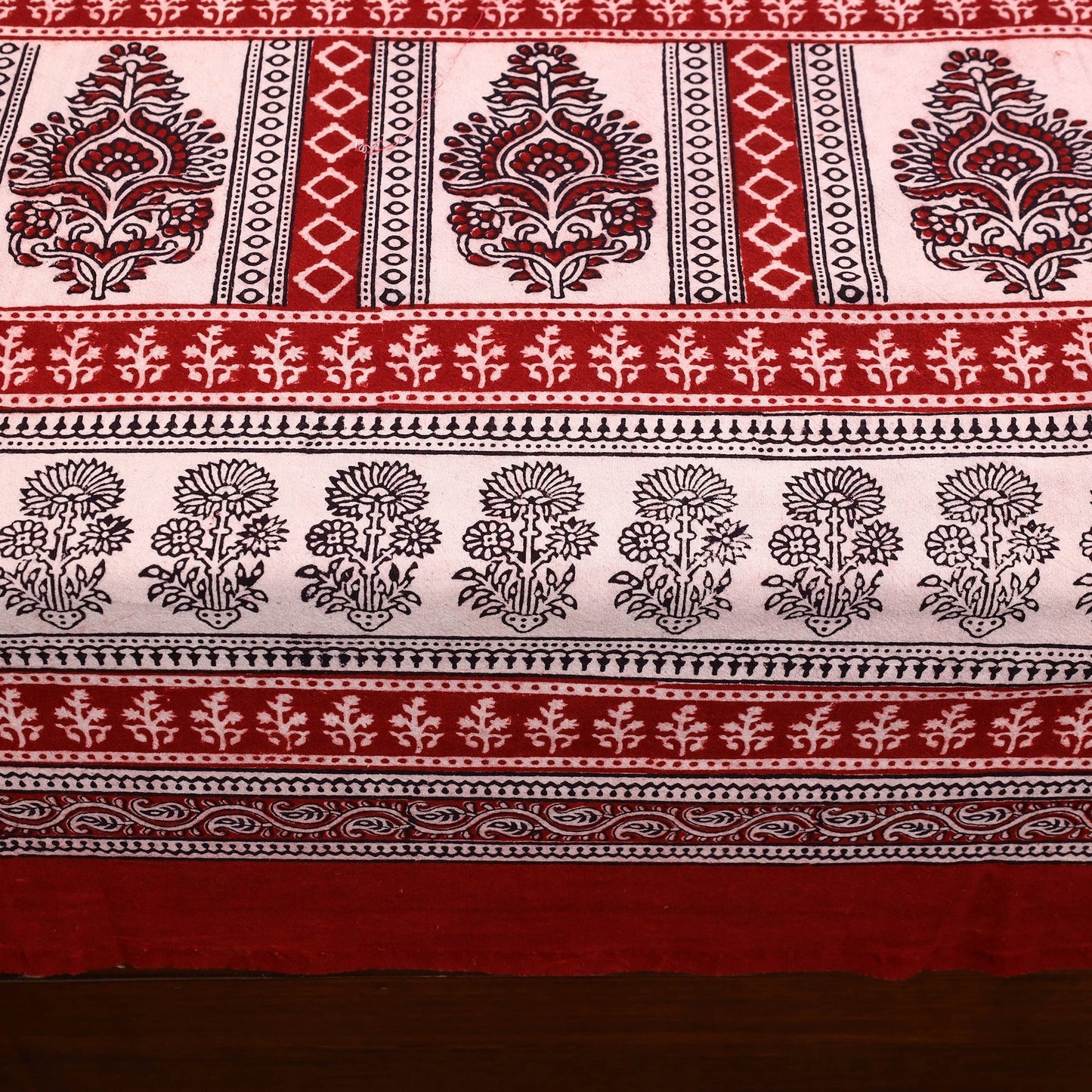 Red - cotton bagh double bedsheet with pillow covers 16