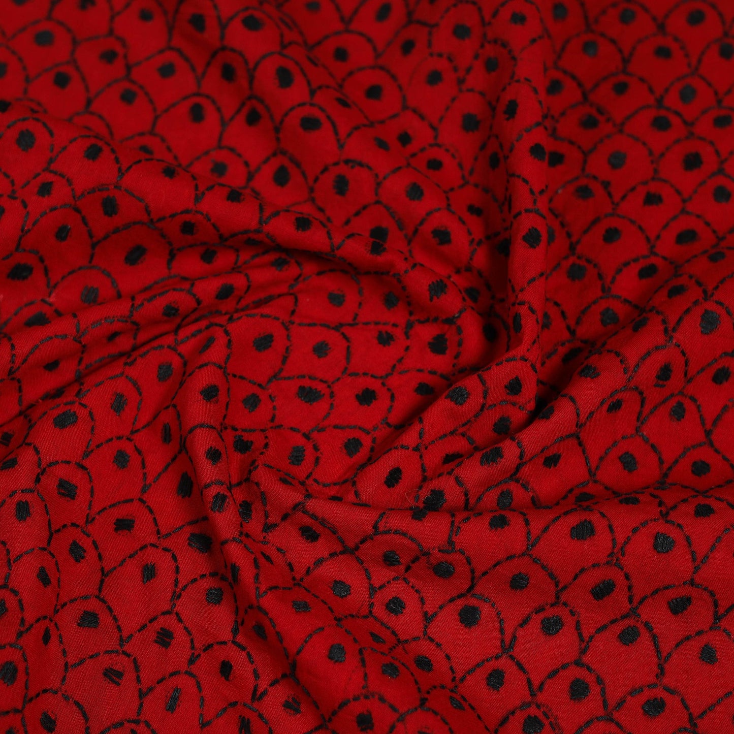 Cotton Bengal Kantha Stitch Blouse Piece