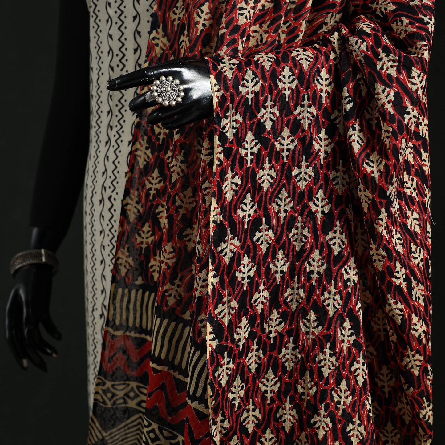 Cotton jaipur printed dupatta 51 - handcrafted