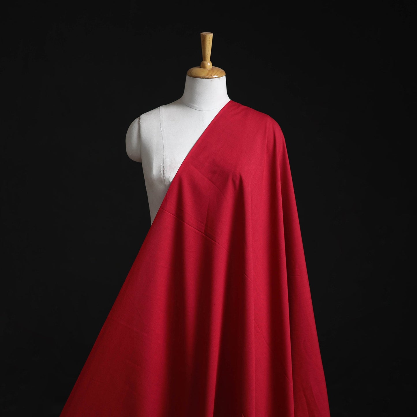 Red - cotton plain fabric 10 - handcrafted