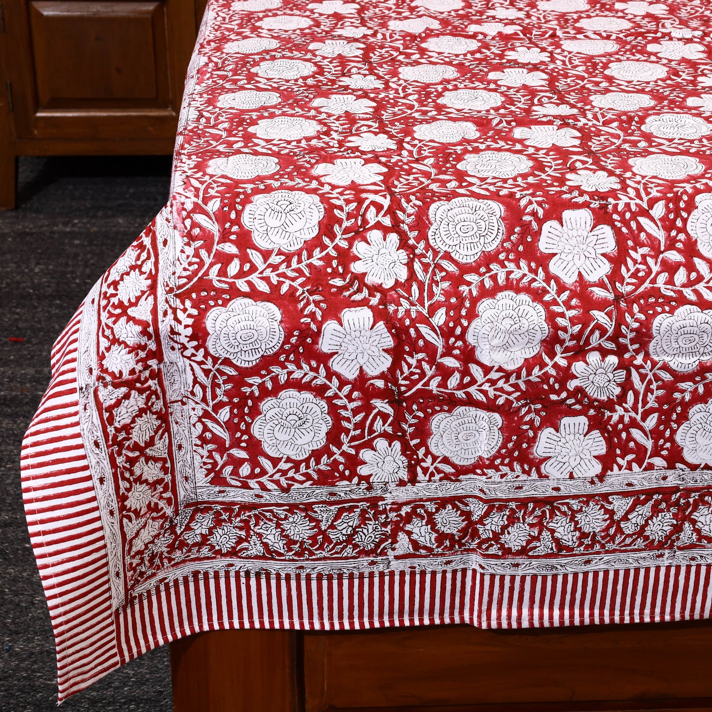 Buy Block Print Cotton Single Sanganeri Bed Sheet