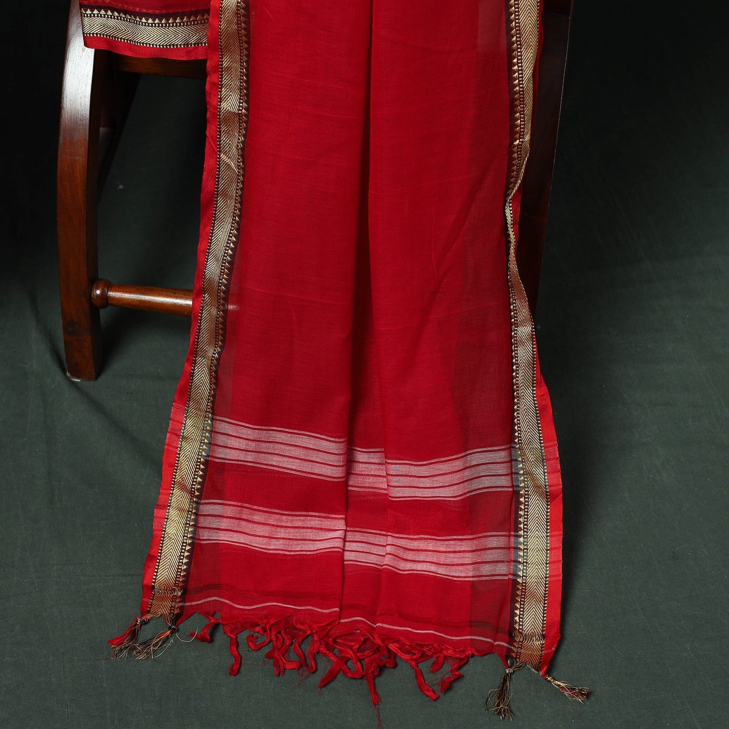 Dharwad cotton 3pc unstitched dress material with thread
