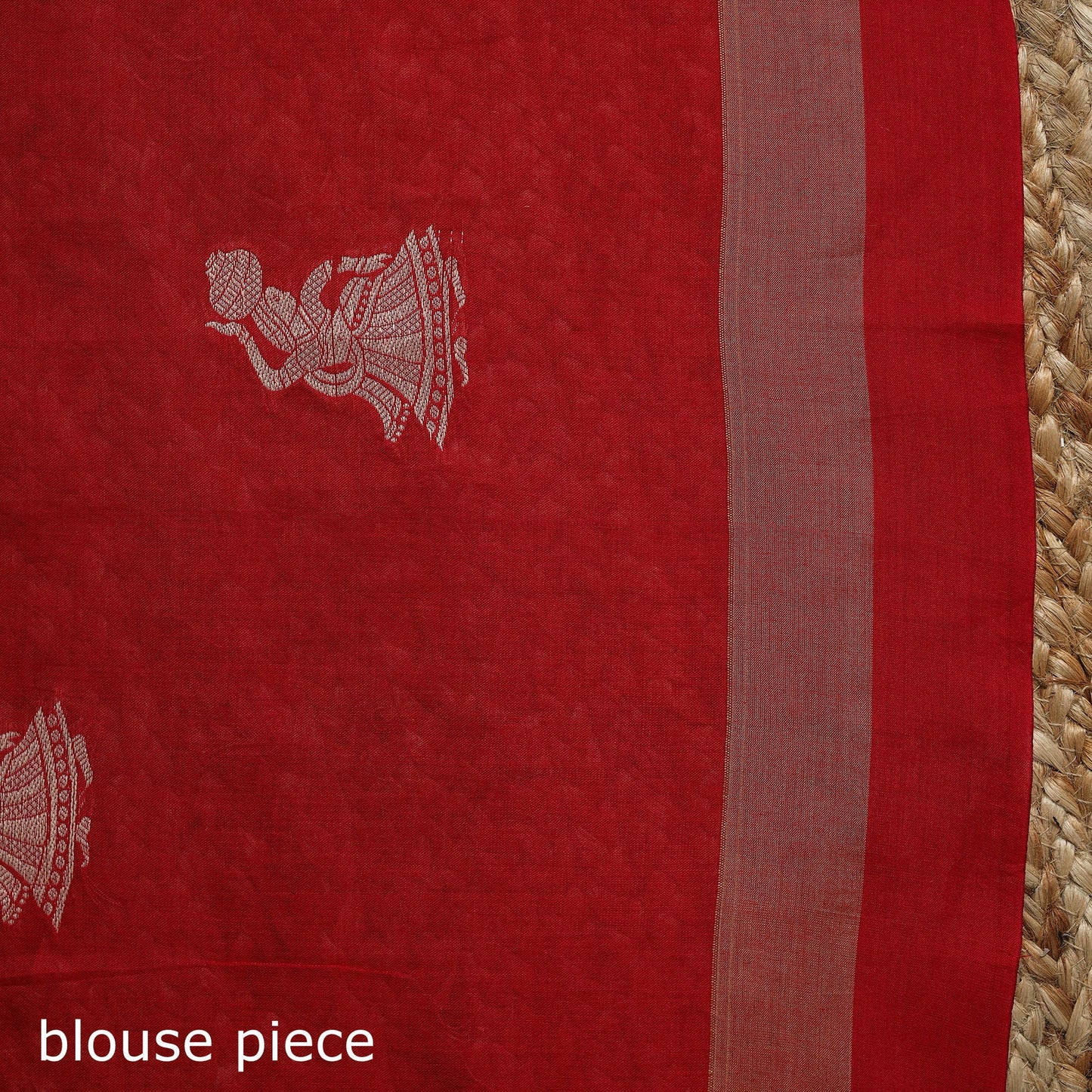 Dharwad cotton saree with thread buta 08 - handcrafted