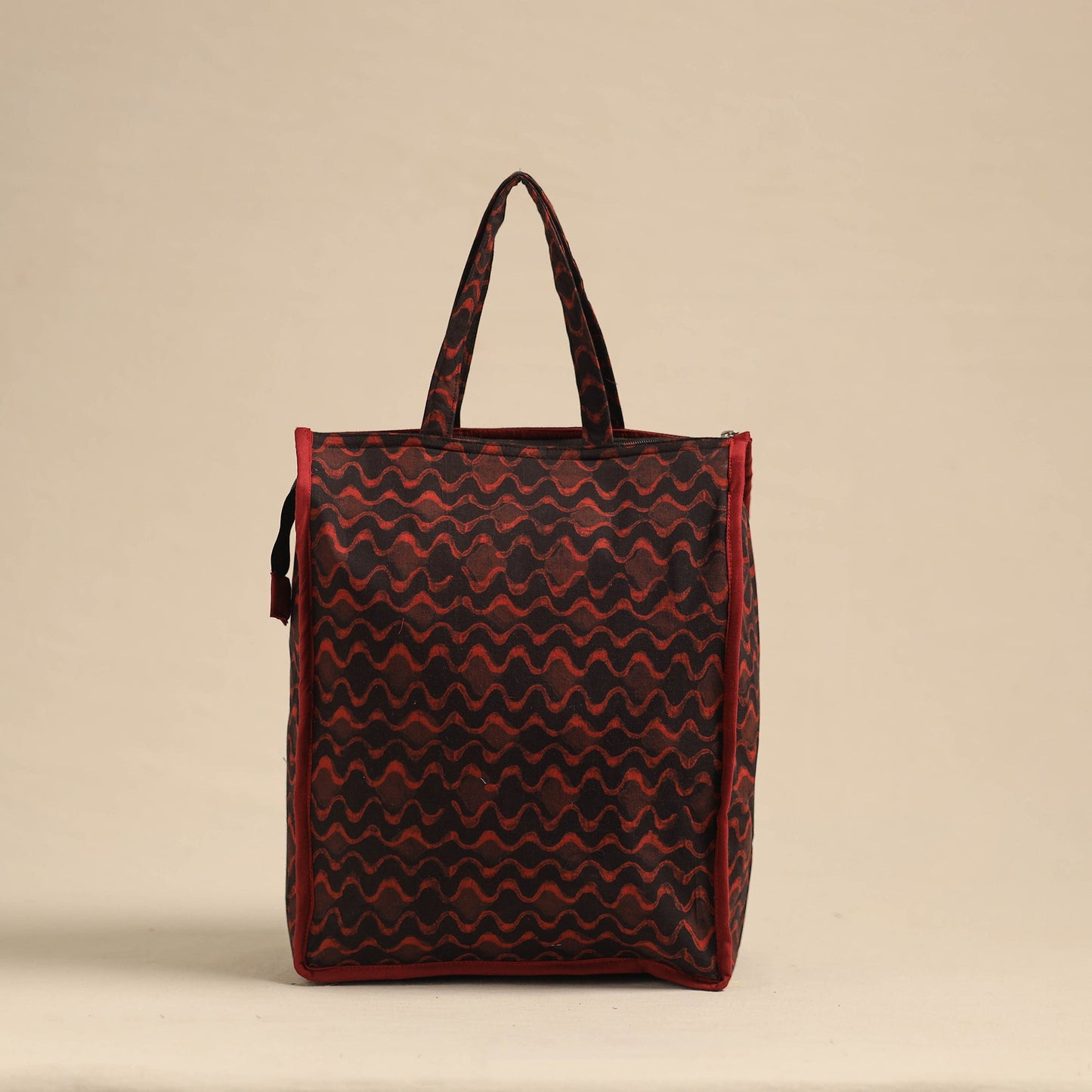 Red Eco-Friendly Handmade Cotton Handbag for Women