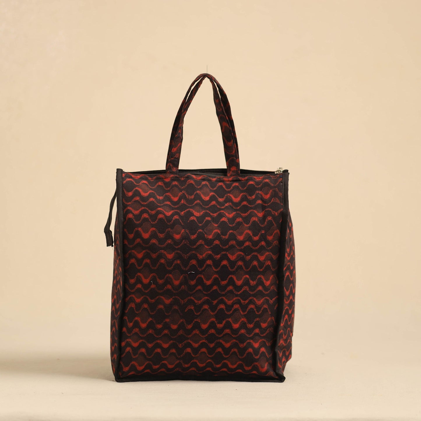 Red Eco-Friendly Handmade Cotton Handbag for Women