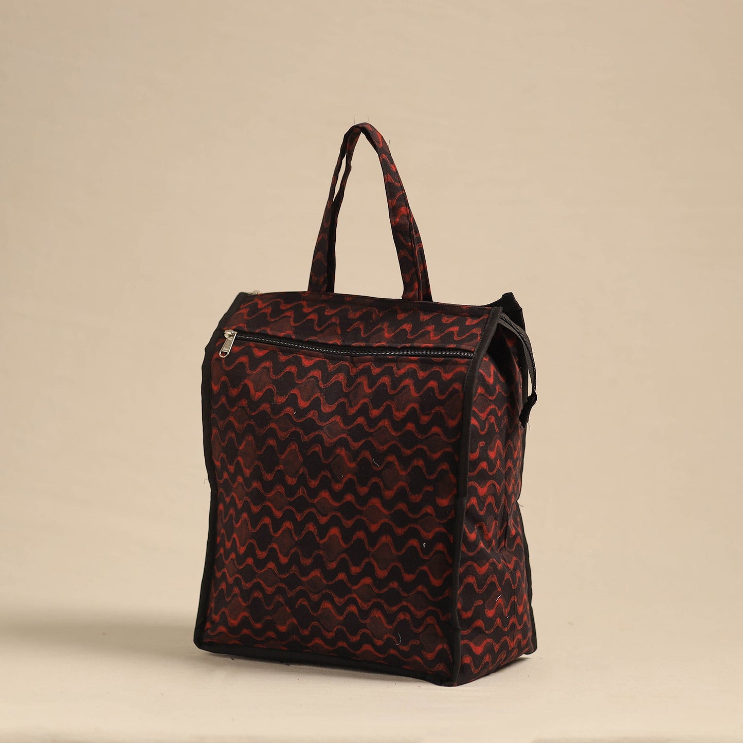 Red Eco-Friendly Handmade Cotton Handbag for Women