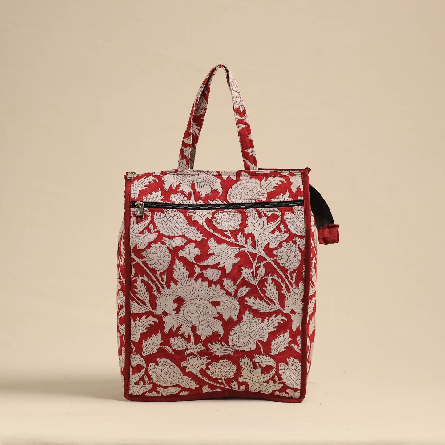 Red Eco-Friendly Handmade Cotton Handbag for Women