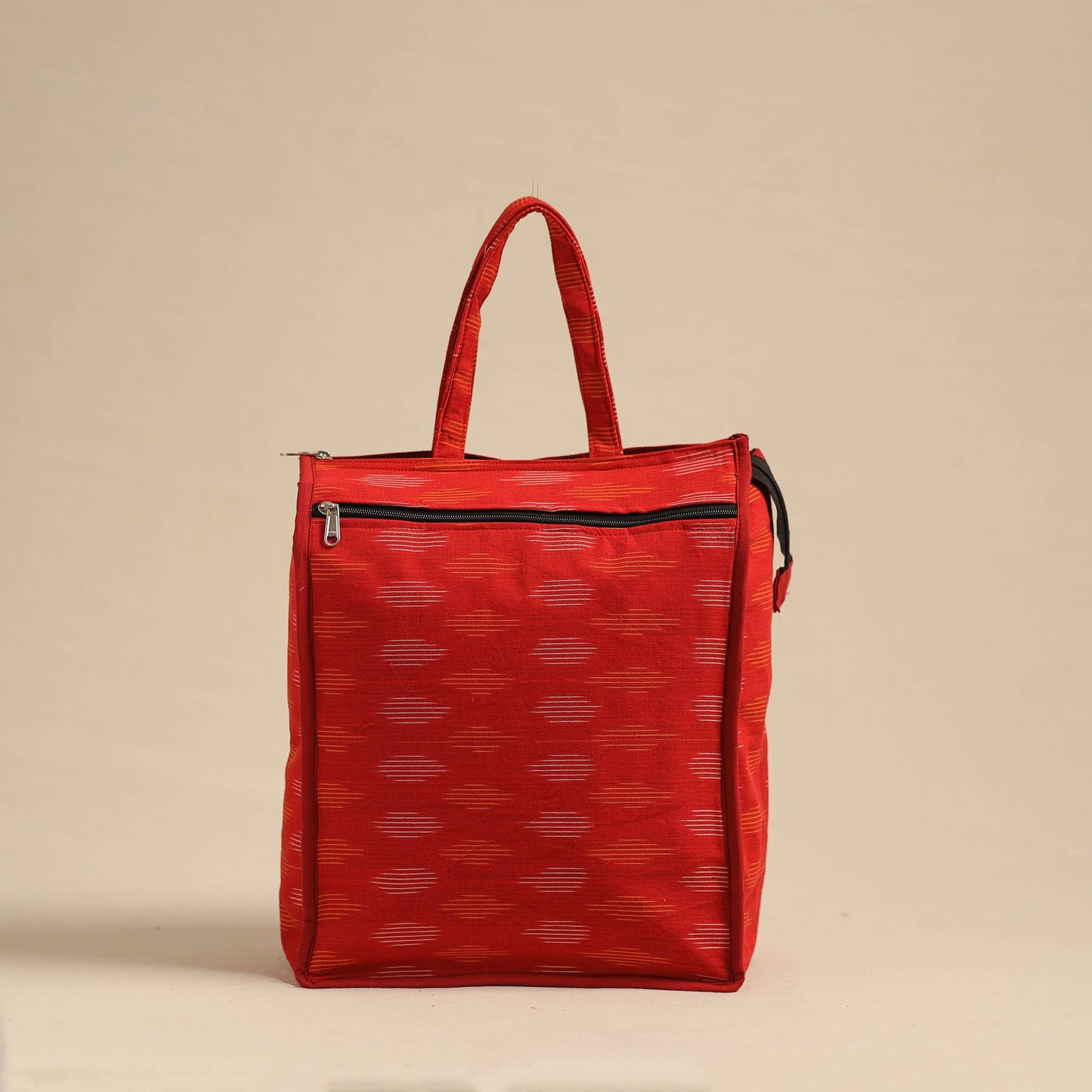 Red Eco-Friendly Handmade Cotton Handbag for Women