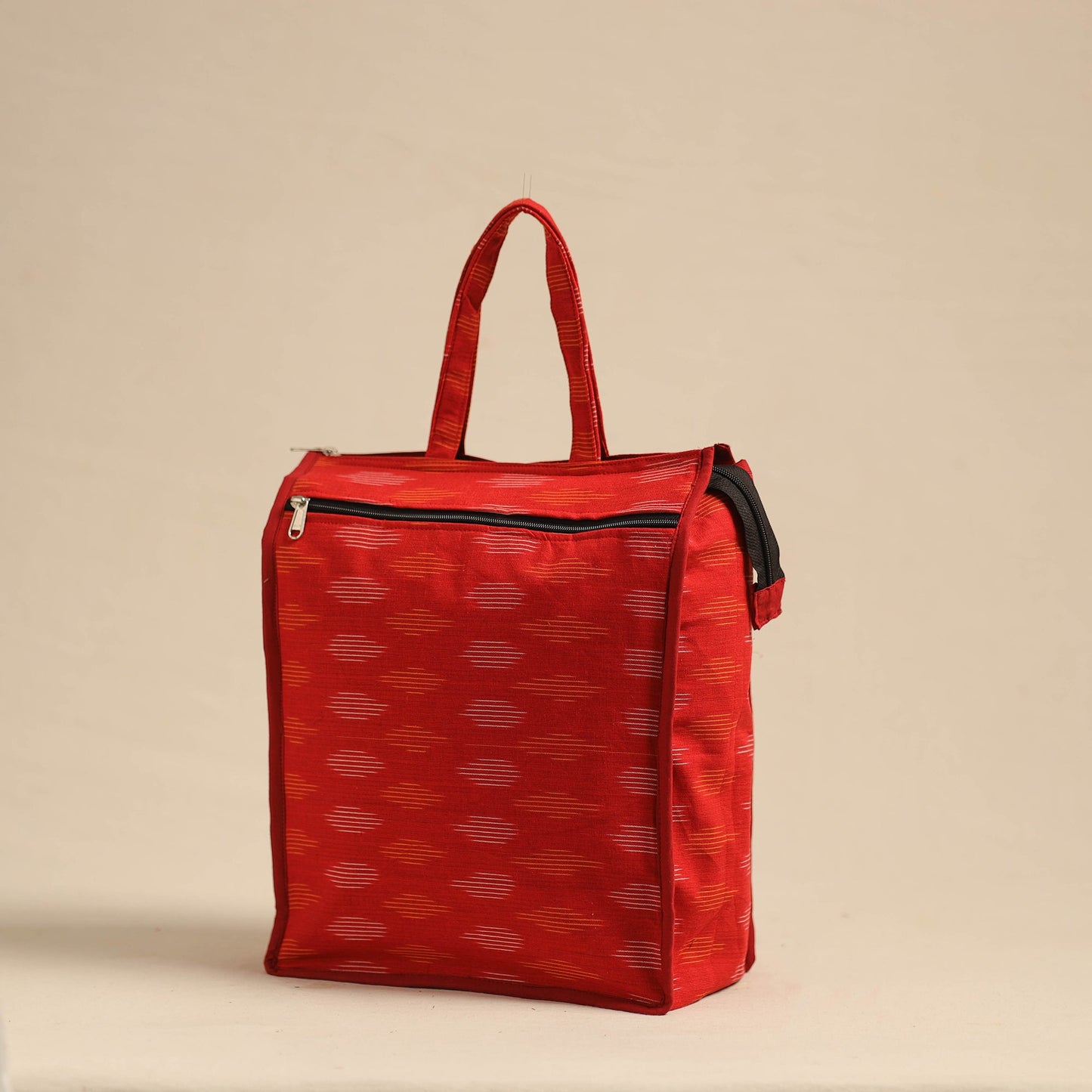 Red Eco-Friendly Handmade Cotton Handbag for Women