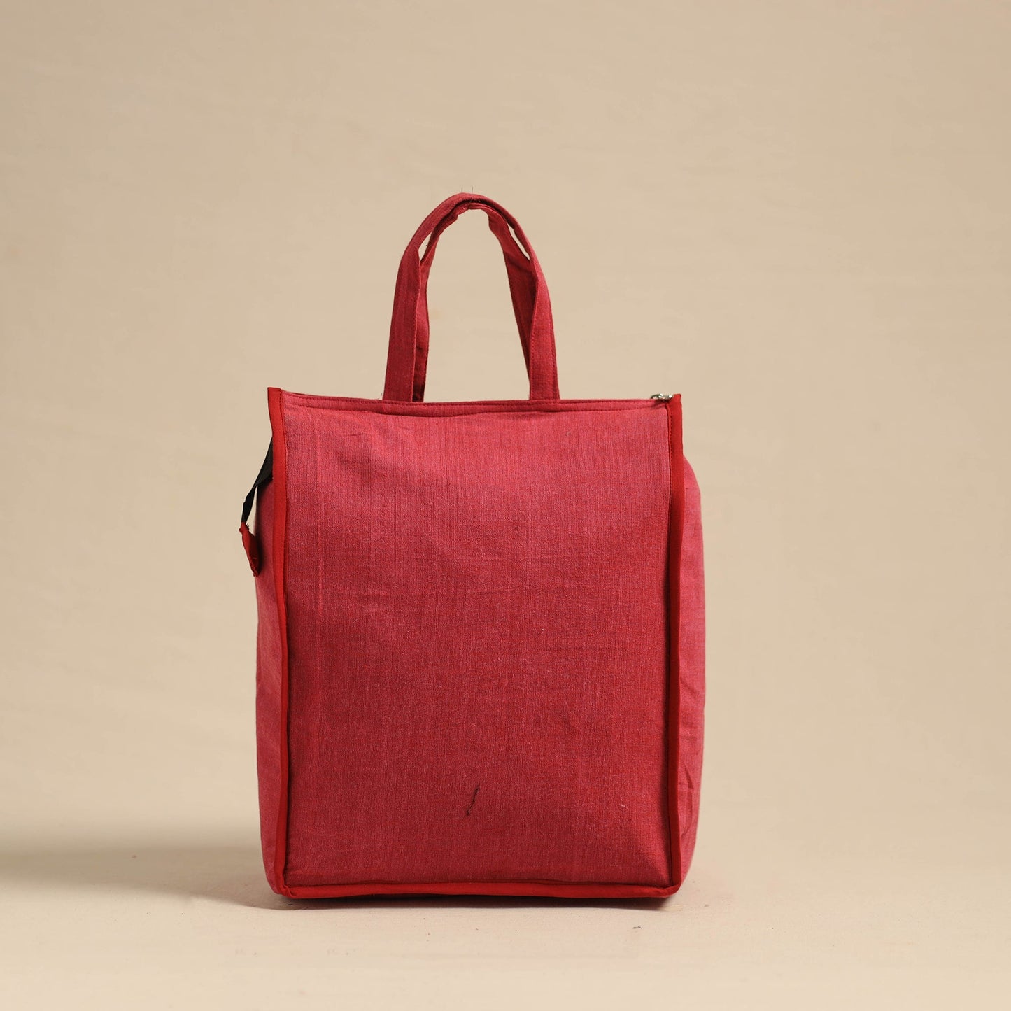 Red Eco-Friendly Handmade Cotton Handbag for Women