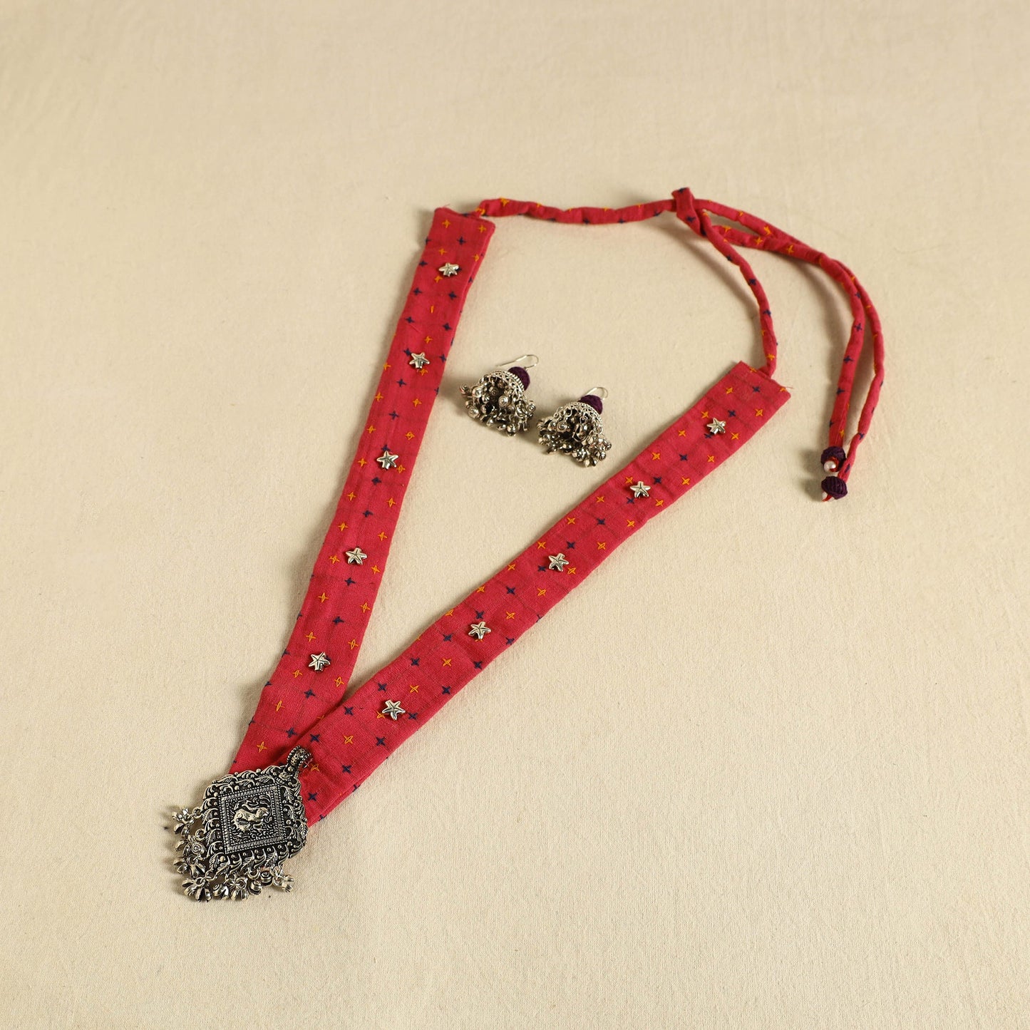 Buy Fabart German Silver Necklace Set