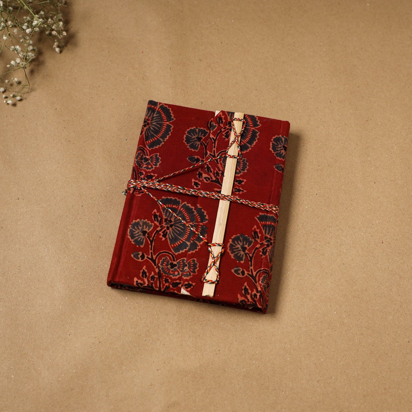 Fabric cover handmade paper notebook with thread lock 67