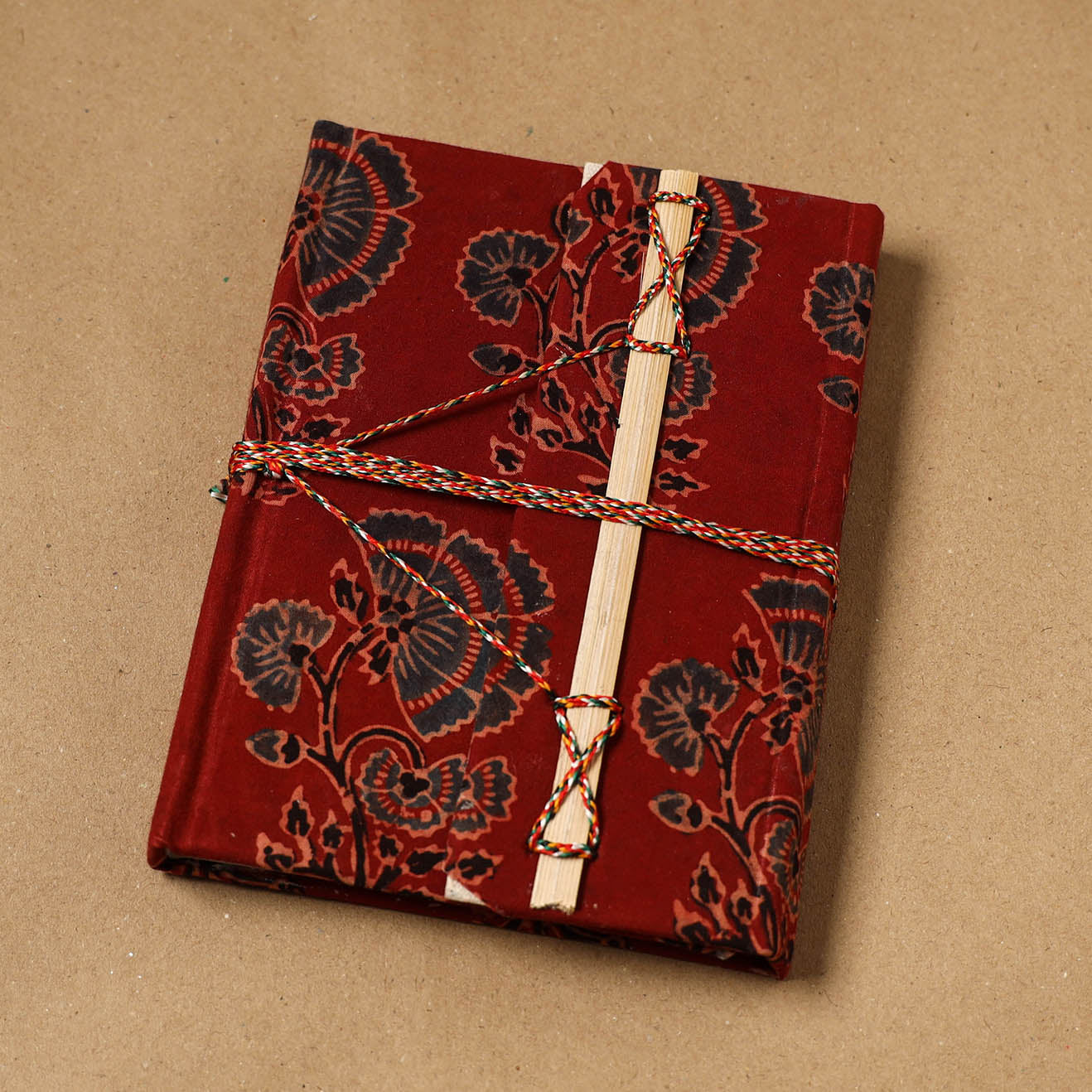 Fabric cover handmade paper notebook with thread lock 67