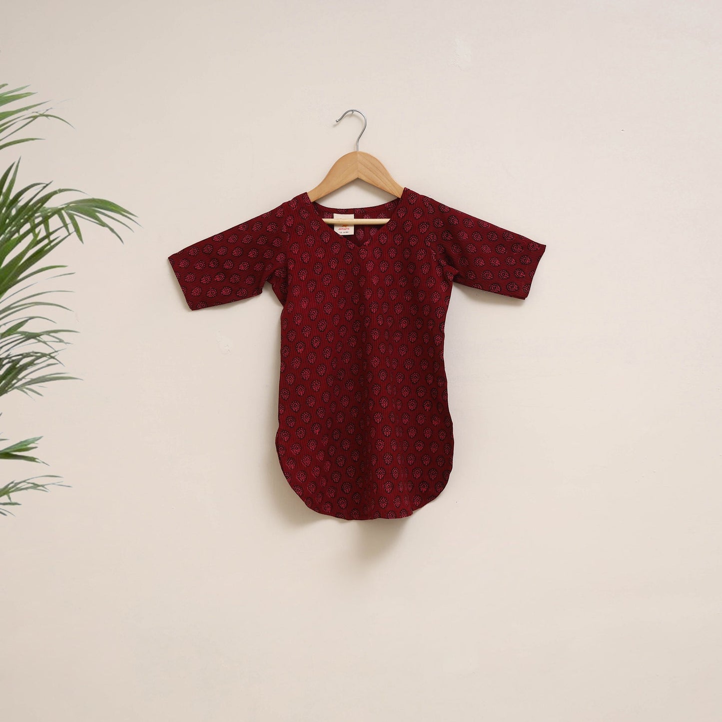 Red - girls bagh pure cotton kurta set (2-6 years) 17