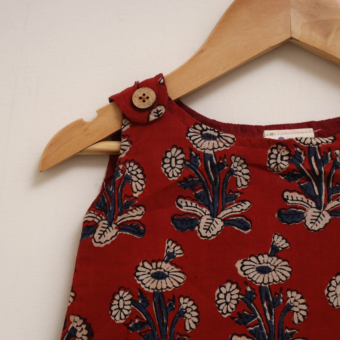 Hand bagru cotton baby girl dress (6-12 months) 05