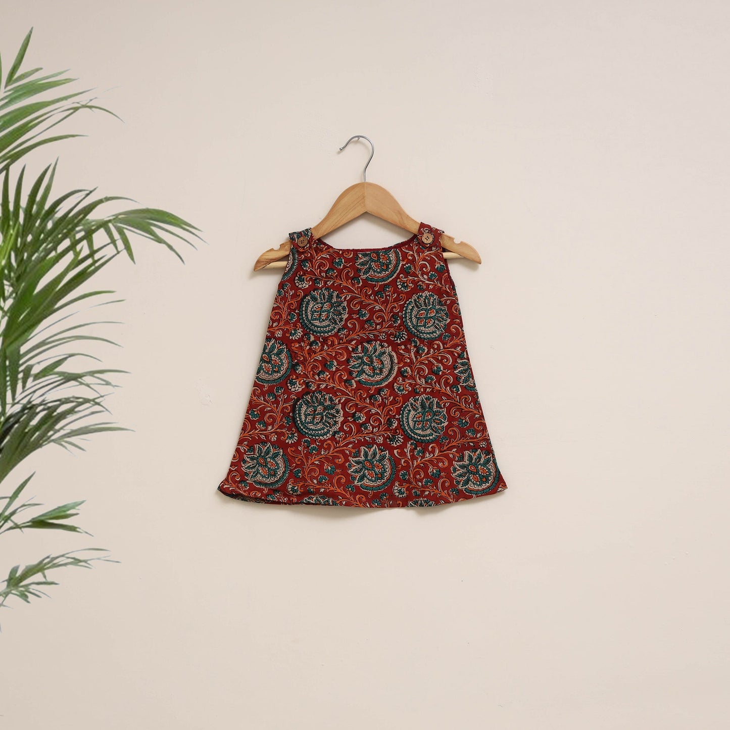 Hand bagru cotton baby girl dress (6-12 months) 06