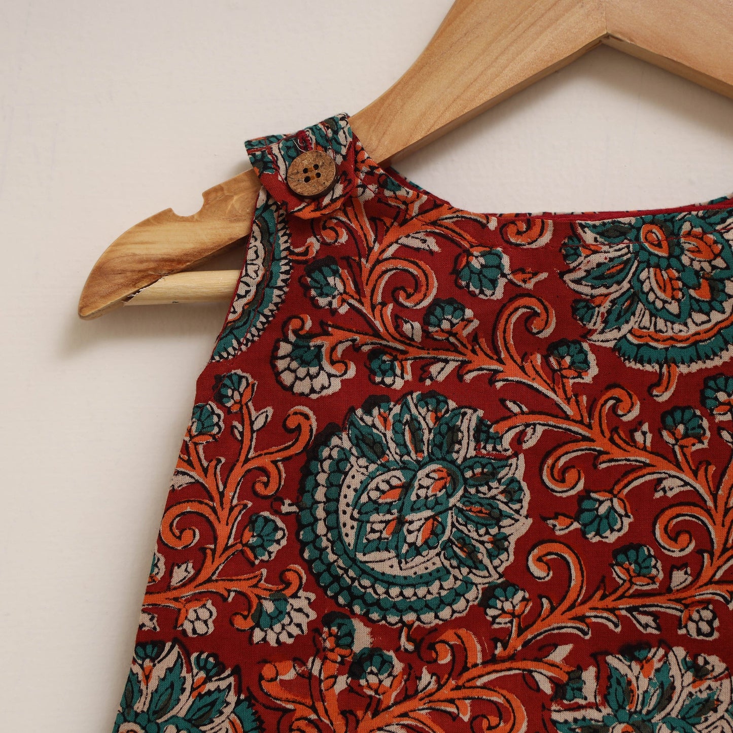 Hand bagru cotton baby girl dress (6-12 months) 06