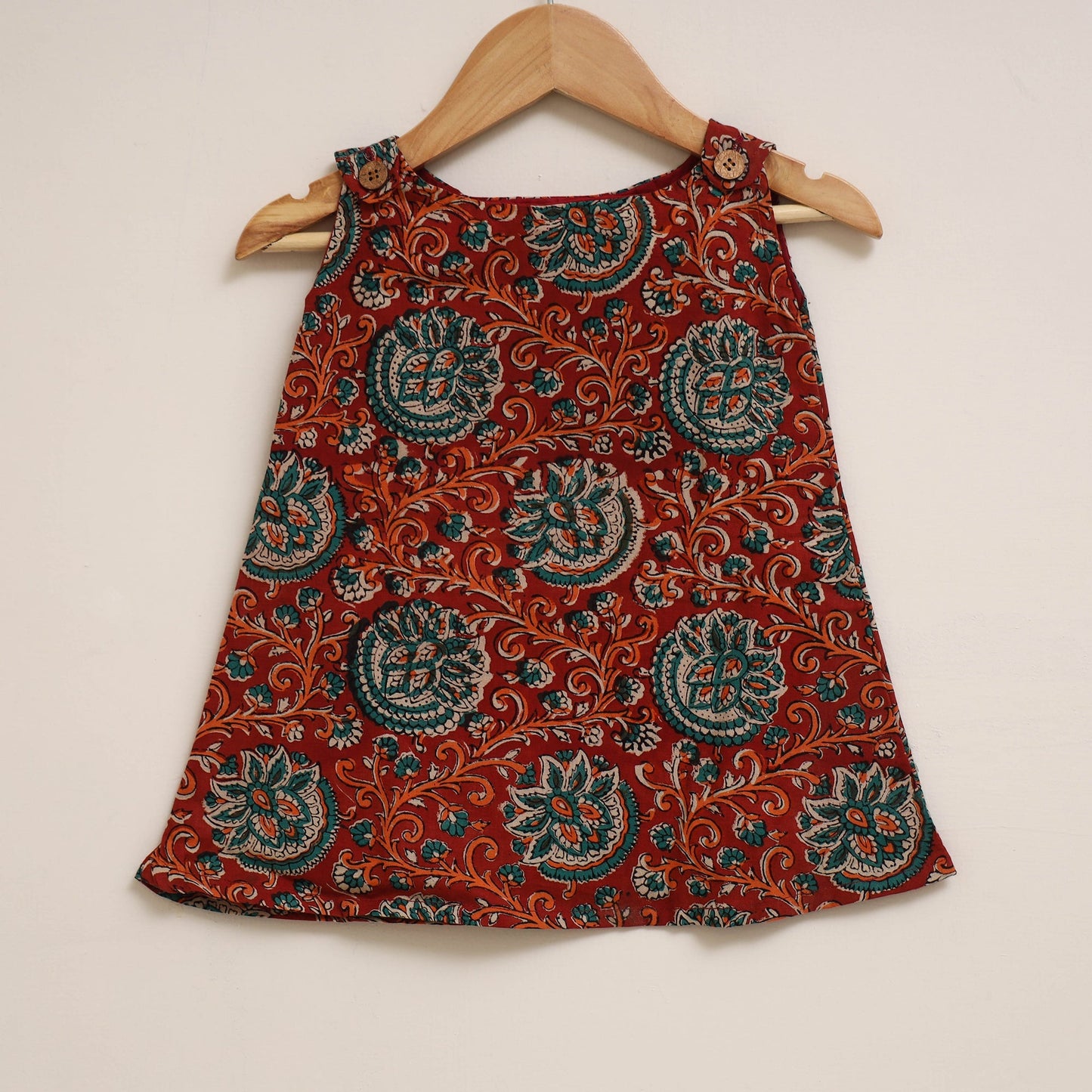 Hand bagru cotton baby girl dress (6-12 months) 06