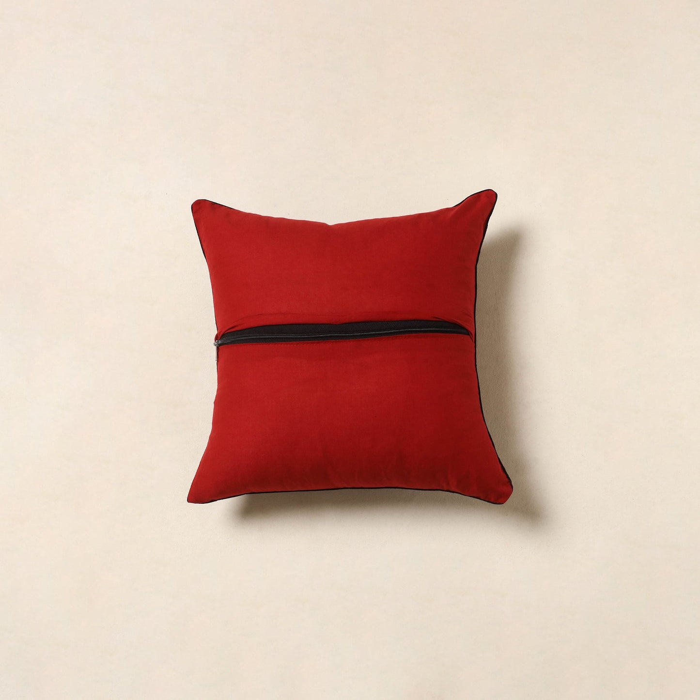 Red - hand batik cotton cushion cover 106 - handcrafted