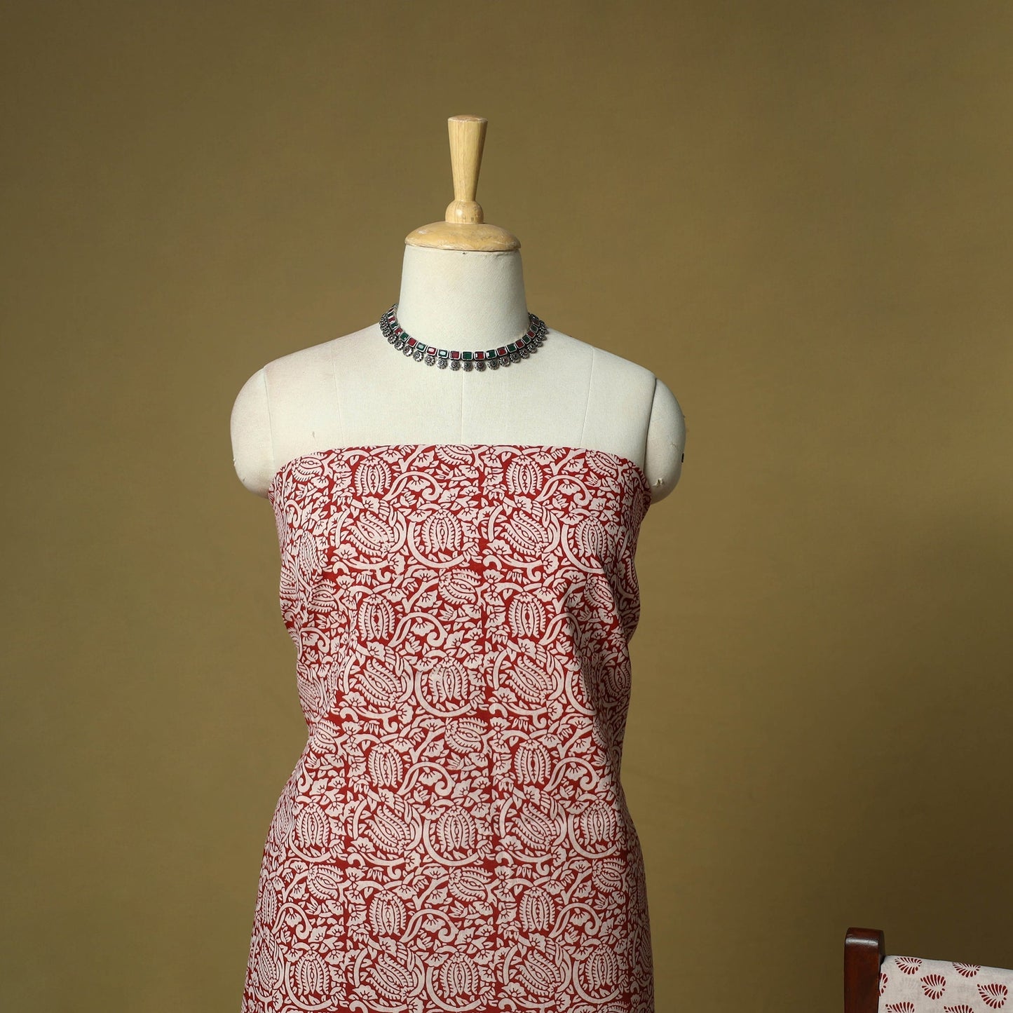 Hand block bagh print cotton 3pc unstitched dress material