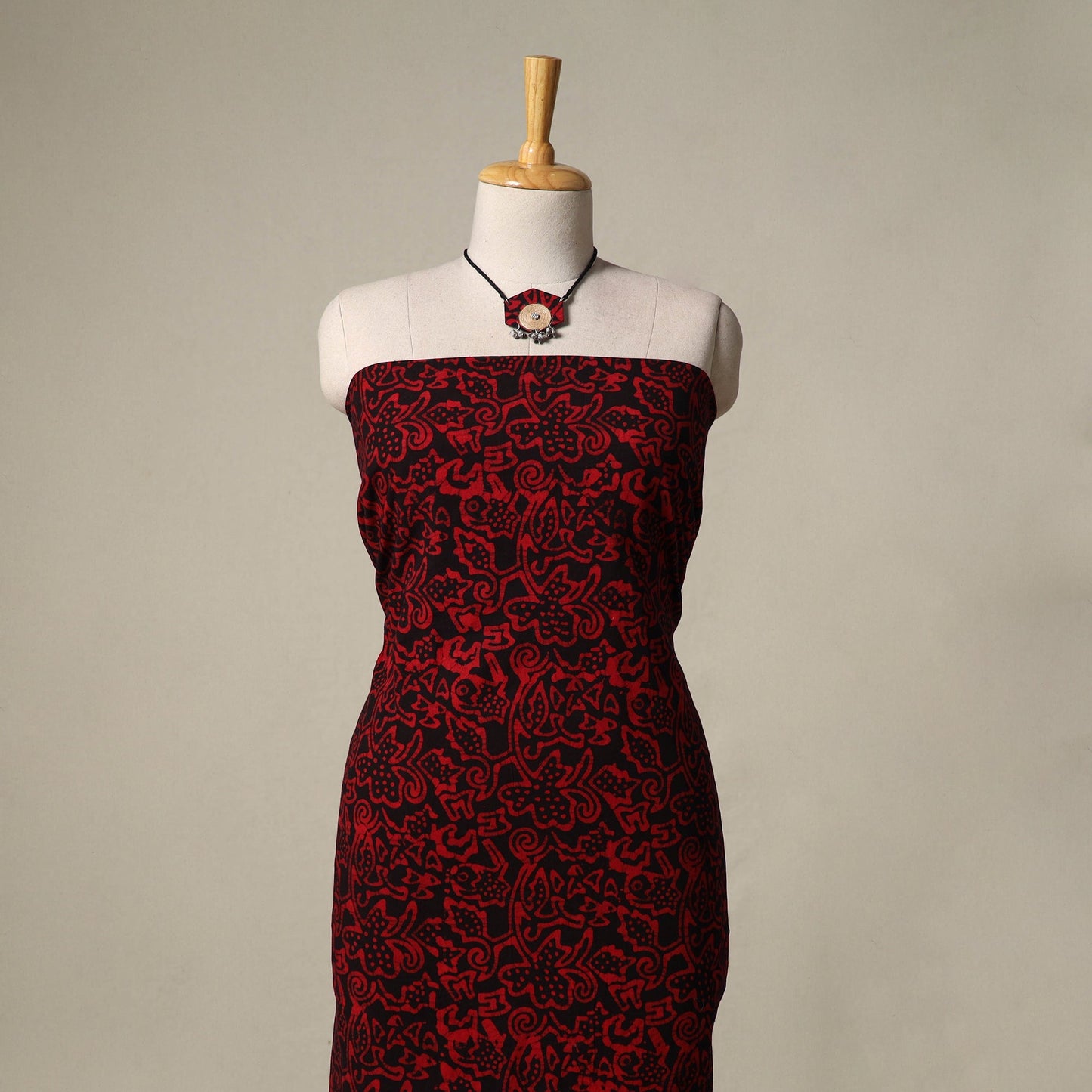 Hand block batik print cotton 2pc unstitched dress material