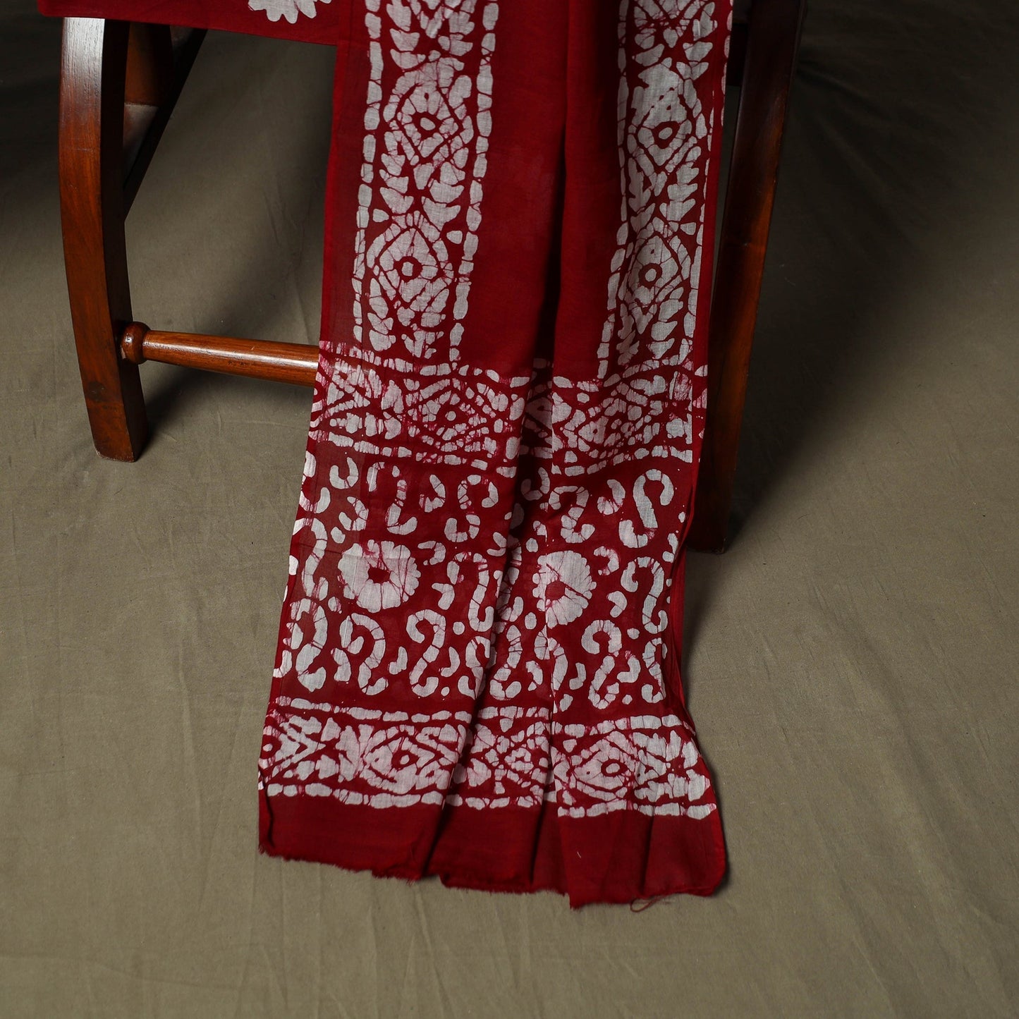 Hand block batik print cotton 3pc unstitched dress material