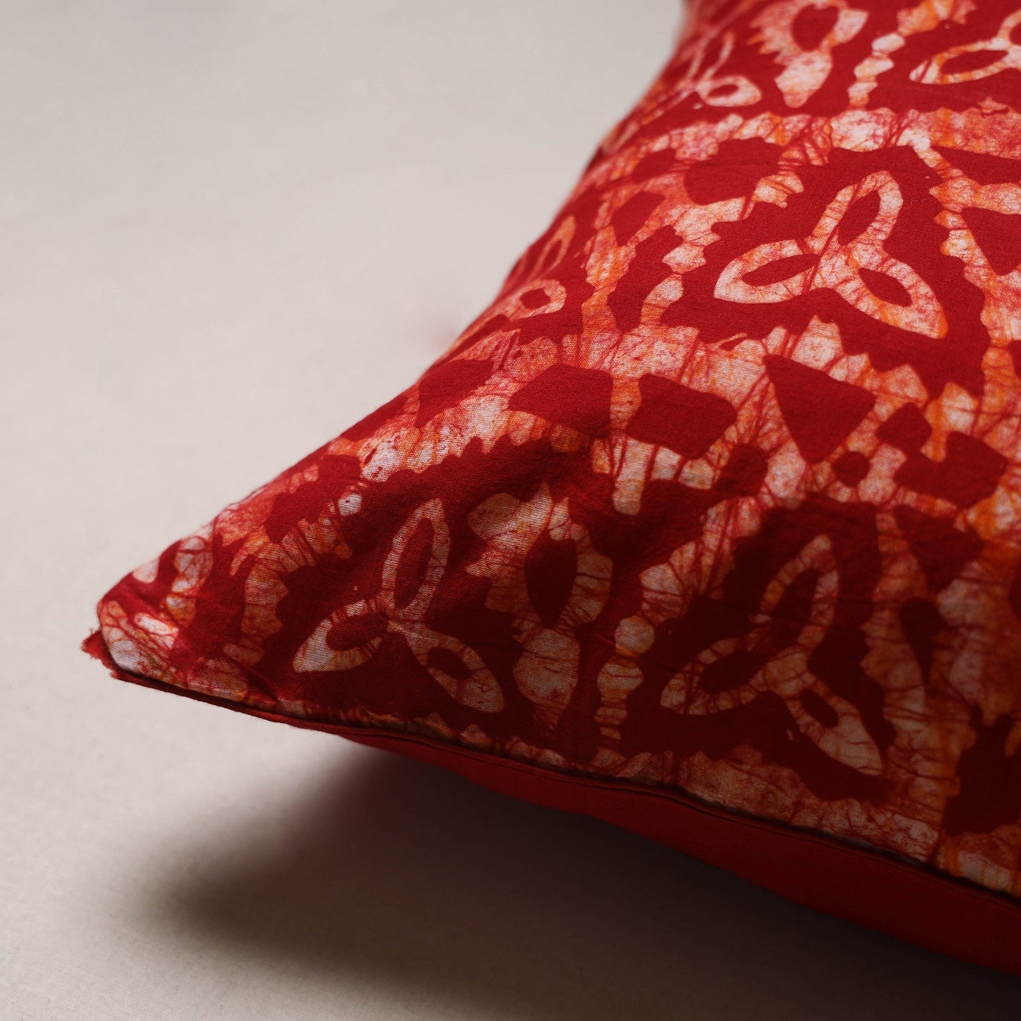 Hand block batik print cushion cover 15 - handcrafted