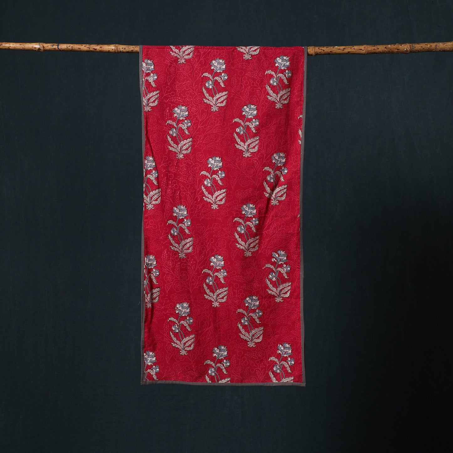 Hand block print cotton sanganeri stole 12 - handcrafted