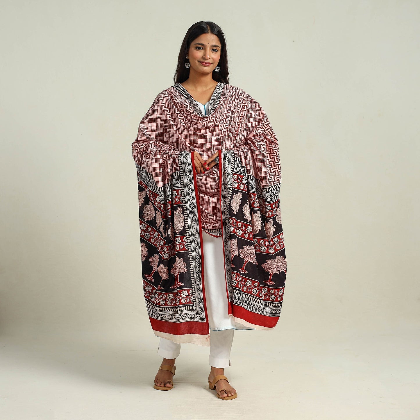 Authentic Bagh Hand Block Print Dupatta Online