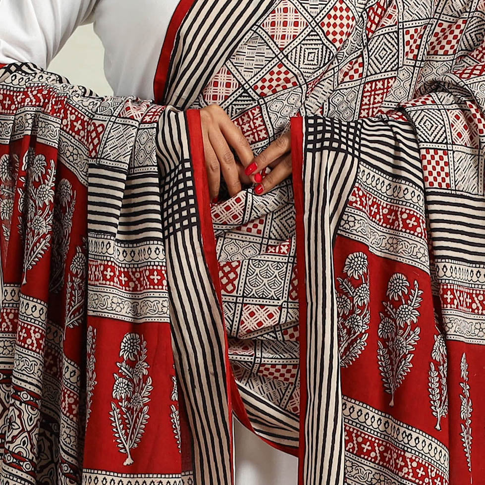 Authentic Bagh Hand Block Print Dupatta