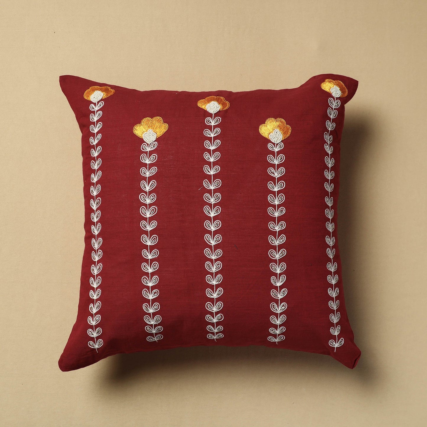 Embroidery Cotton Cushion Cover