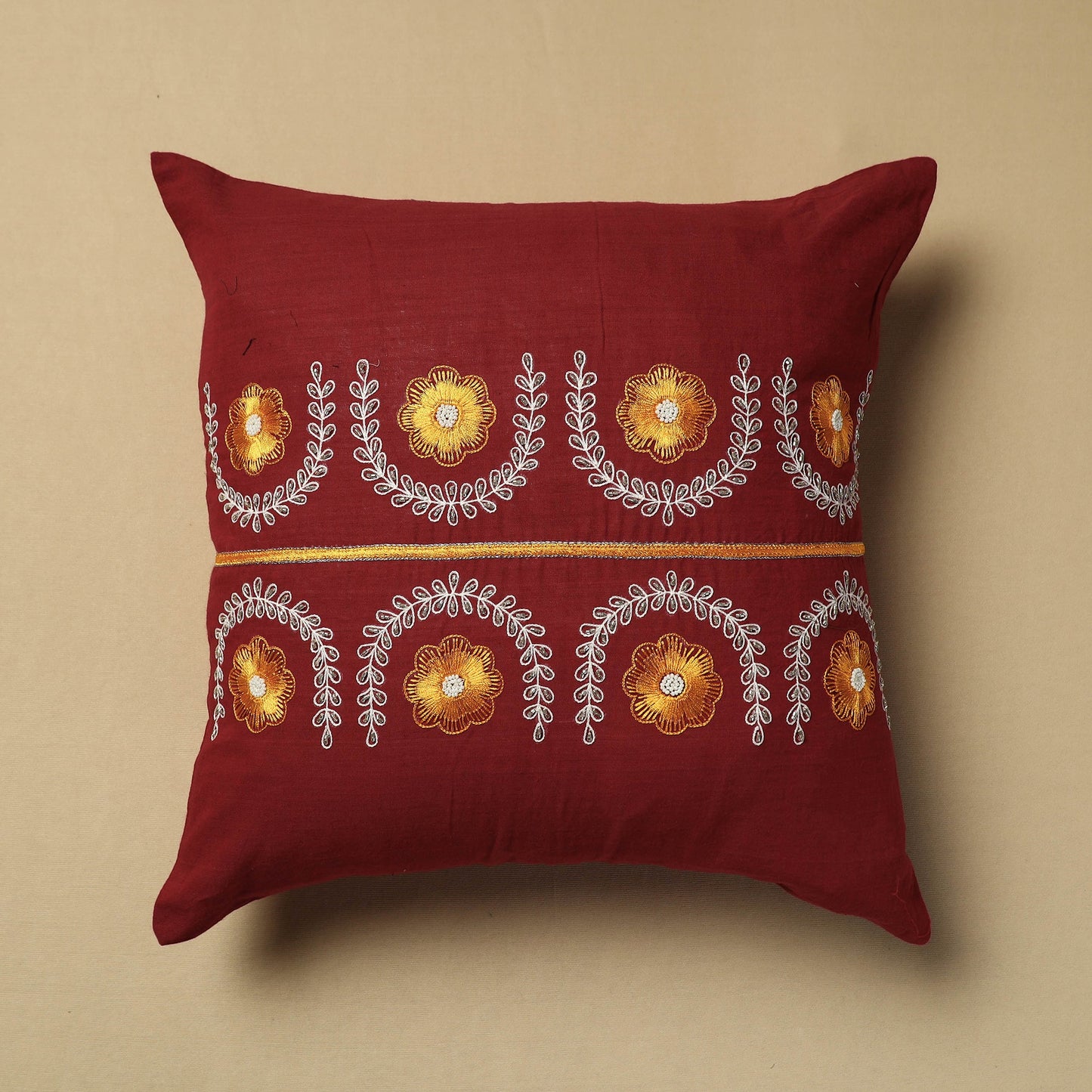 Embroidery Cotton Cushion Cover