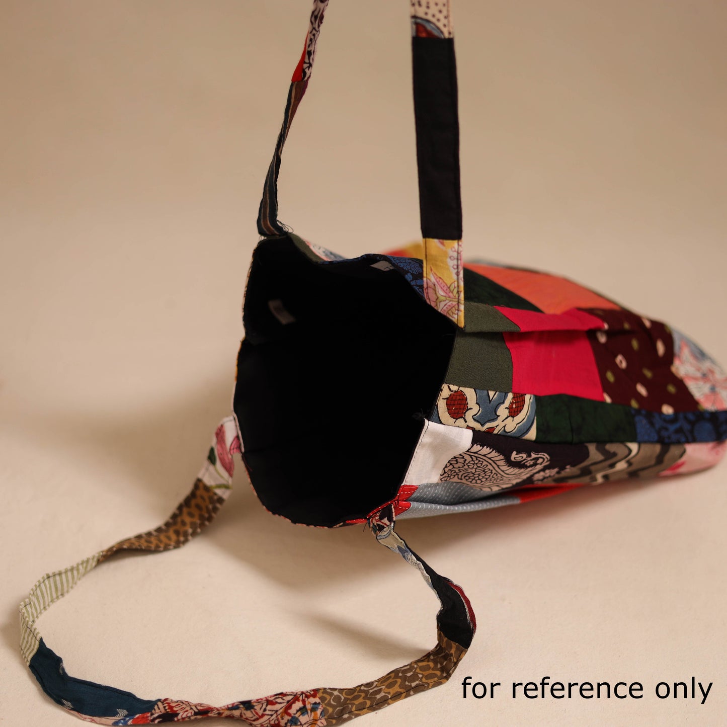 Red - handcrafted cotton jhola bag 01