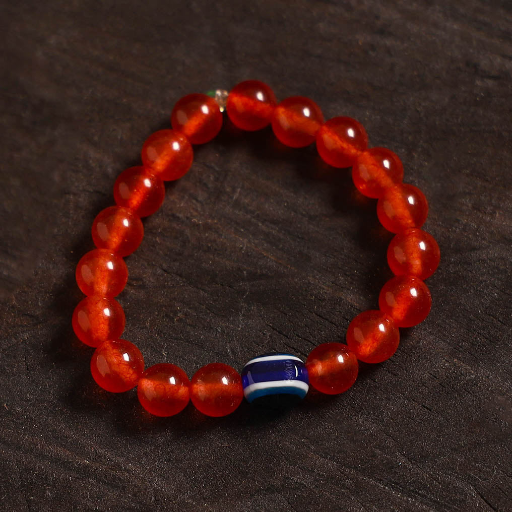 Handcrafted glass stone bracelet 06