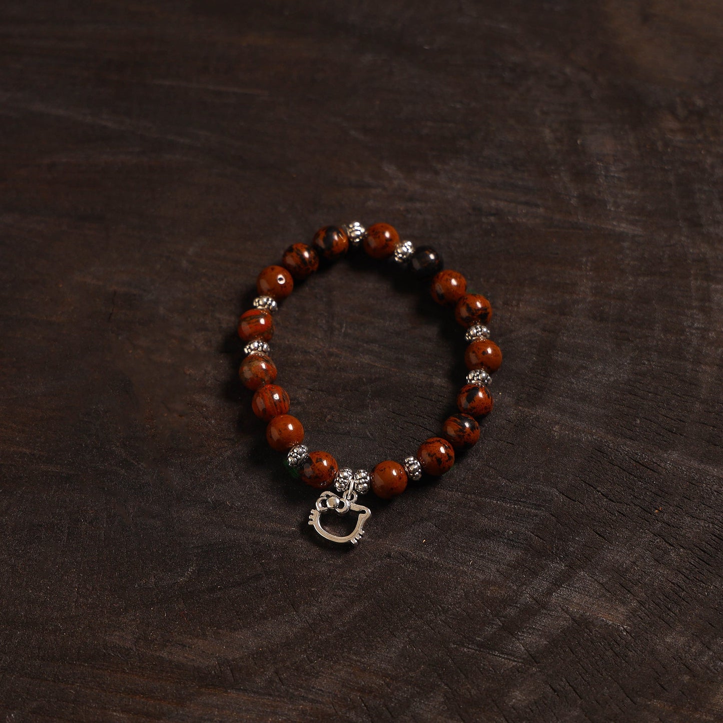 Handcrafted glass stone bracelet 08