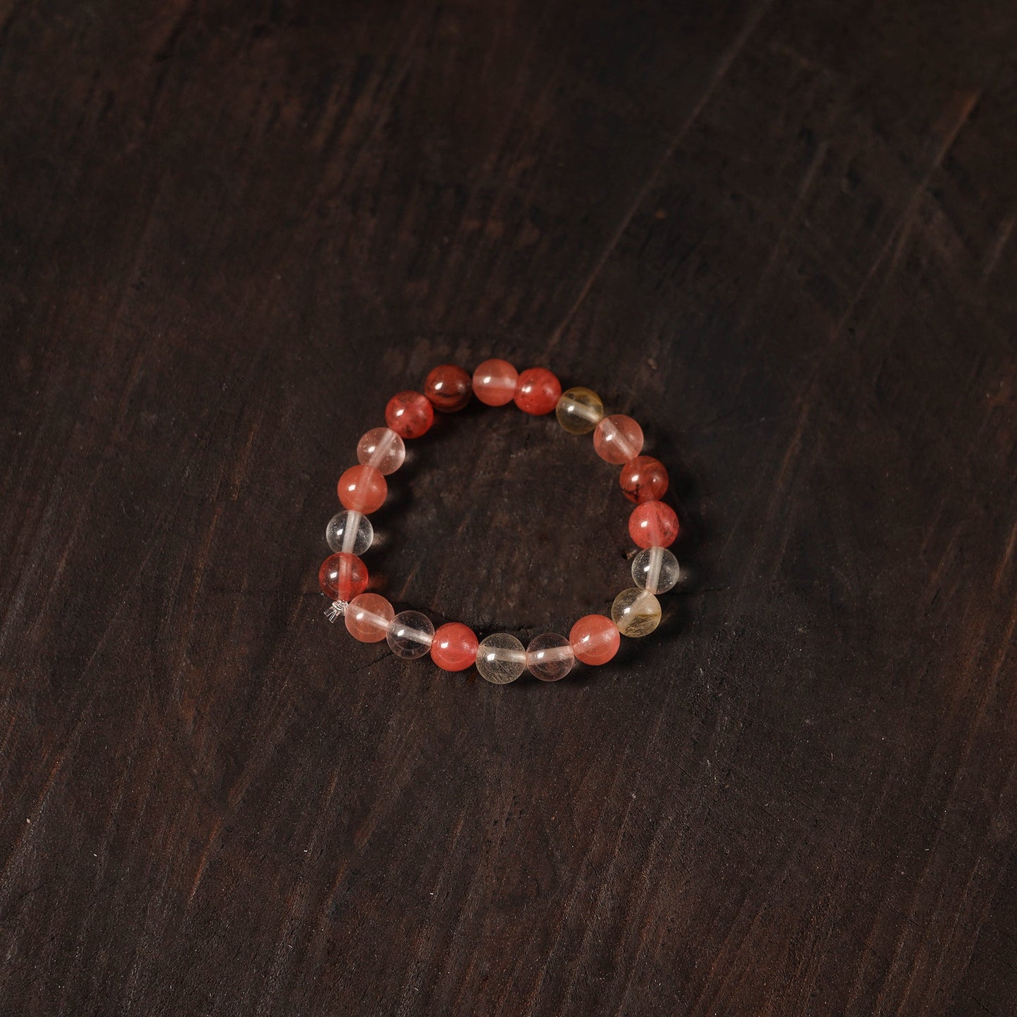 Red - handcrafted glass stone bracelet 14