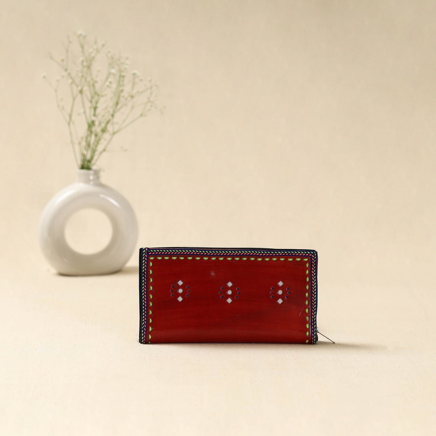 Handcrafted kutch leather clutch / wallet 41