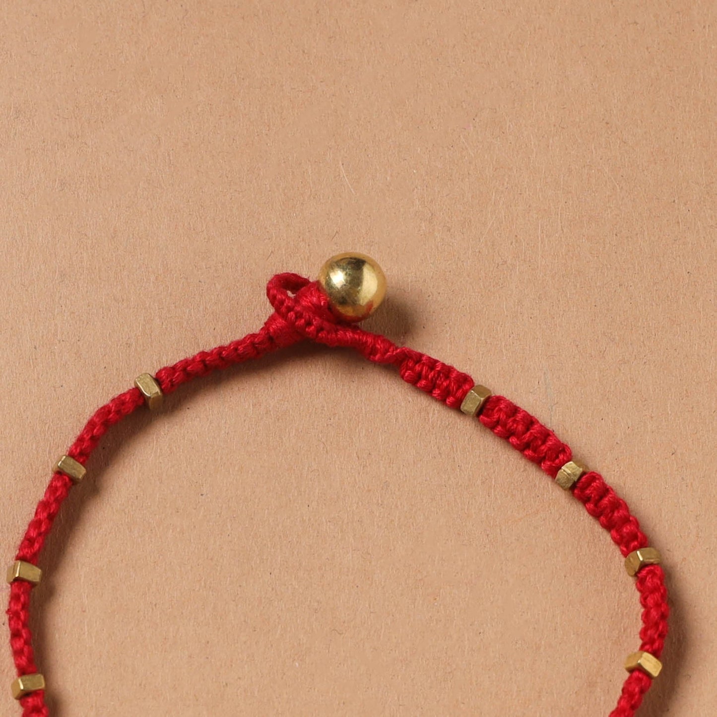 Handcrafted odisha dokra beads threadwork tribal anklet 26