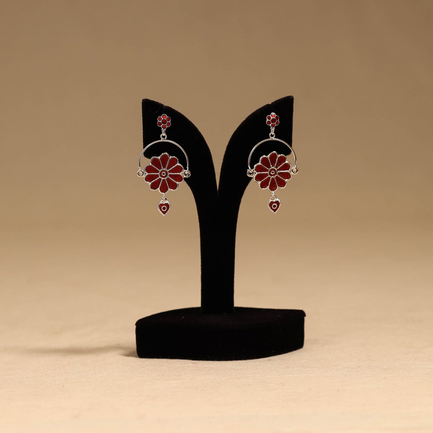 Handcrafted paka meenakari earrings 113